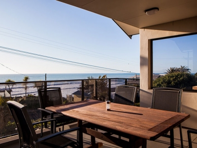 Looking out at the ocean from the balcony | Taranaki builders